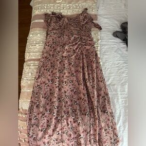 Astr Pink Floral Maxi Dress